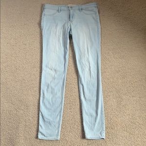 Light wash blue jeans